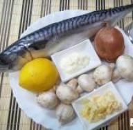 Skarë mackerel me kërpudha dhe djathë - recetë foto, si të gatuaj