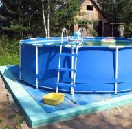 Kako zgraditi bazen z lastnimi rokami - naredimo betonski bazen v državi (podrobna navodila) Kako namestiti okrasni bazen na dvorišču